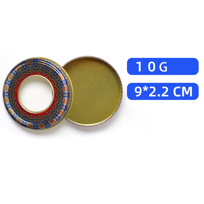 สีฟ้า, 10 กรัม (D9*H2 ซม.), ก้นแบน, 300 ชิ้น/กล่อง