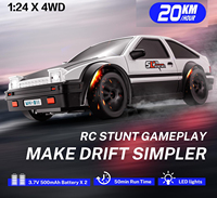 Superventas 4WD Drift Rc Car Two Sets TiresHigh-Speed Drift 30 KM/H Retro Racing Electric Game Racing Vehicle Toy Gift