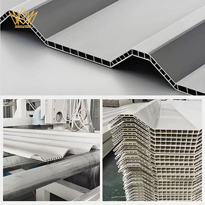 Fabrika Çıkışı 10mm Kalınlığında Boşluklu PVC Çatı Kaplaması Isıya Dayanıklı Korozyon Önleyici Su Geçirmez Oluklu Levha Modern Endüstriyel - Product Image 2