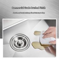 Évier de cuisine encastrable en acier inoxydable 304 de 22x22 pouces, finition artisanale, avec paniers de filtration