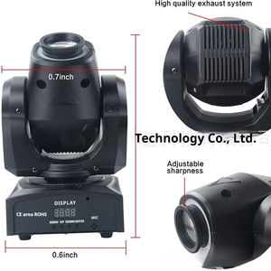 Fari mobili a LED RGBW 4 in <span class=keywords><strong>1</strong></span> da 25W con testa mobile, <span class=keywords><strong>8</strong></span> gobos e <span class=keywords><strong>8</strong></span> pattern, luci da palco a LED - Offerta imperdibile! - Product Image 4