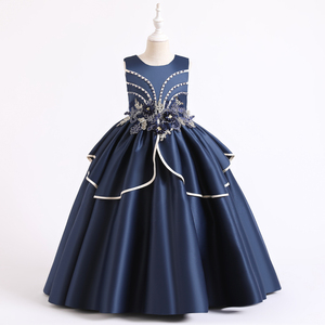 RTS Formal Dress Kids Clothing Layered Dress Birthday Party Girl <b>Clothes</b> 14 Years Kids Flower Girl Wedding Dress - Product Image 1