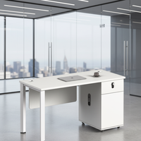 Bureau de direction moderne en bois massif, durable, modulaire, multifonctionnel, avec rangement, poste de travail portable, bureau personnalisé