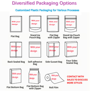 Bolsas de Plástico Transparentes con Frente de Papel Metálico para Envasado de Productos Cosméticos, Impresión Personalizada - Product Image 6