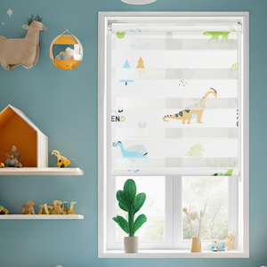 Tende <span class=keywords><strong>a</strong></span> <span class=keywords><strong>Rullo</strong></span> Oscuranti Manuali Personalizzate per Camerette, Ecologiche, Bianche Stampate, <span class=keywords><strong>con</strong></span> Fori Stenopeici Integrati, in Tessuto Zebra - Product Image 5