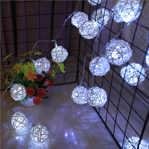 3cm Led Rattan String Lights articolo per feste di buon compleanno festa di san valentino luce a LED con bianco caldo caldo colorato - Product Image 3