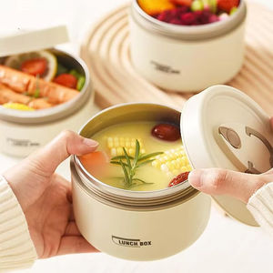 Lonchera Bento de Acero Inoxidable al por Mayor con Diseño Innovador, Recipiente Portátil para Comida para Comidas para Llevar como Niños - Product Image 1