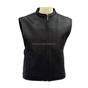 Chaleco de Motocicleta KRATOS de Alta Calidad para Hombre, Talla Grande, Estilo Hip Hop, de Cuero Genuino, Sin Mangas, con Calefacción para Invierno y Bolsillos Delanteros - Product Image 1