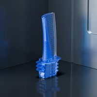 Prototypé de pales de turbine en résine imprimées en 3D SLA, transparent, pour dynamique des fluides, test de R&D aérospatiale, personnalisation OEM