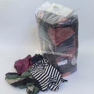 Trapos de Limpieza Industriales de Algodón 100% Reciclado, Trapos de Desecho de Colores, Trapos de Camisetas Cortadas para Limpieza - Product Image 1