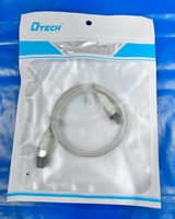 Kabel Jaringan Patch Cord Flat DT-LCF7005F-G 28AWG CAT7 F/FTP RJ45 untuk Pusat Data Berkecepatan Tinggi