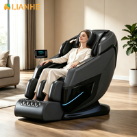 Fauteuil de massage corporel 3D avec rail SL étendu, massage des pieds, contrôle de la minuterie, audio Bluetooth pour home cinéma