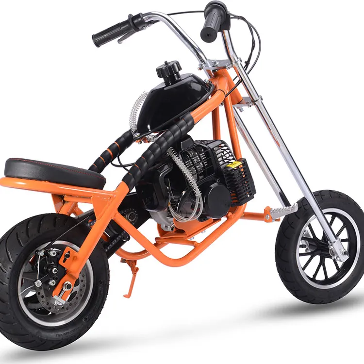 Ucuz çin 2 tekerlekli benzinli chopper motosiklet 49cc gaz kıyıcı yarış sokak kullanılan diğer yakıtlı motosiklet çocuklar
