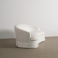 Vente directe d'usine, canapé en lin courbé de style vintage français, canapé en tissu pour appartement, villa, salon, personnalisable