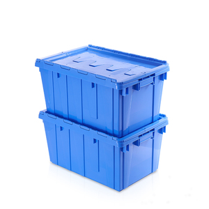 OEM custom color industrial stackable storage tote big box plastic container