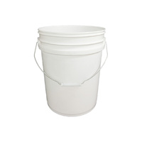 Seaux en plastique de 20 L (5 gallons) avec couvercle, personnalisables pour l'emballage, vente en gros