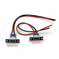 Connecteur de charge rapide USB EZON Type-C femelle avec plaque de fixation pour câble, idéal pour la modification et la réparation de petits appareils DIY, 2P 20V