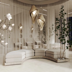 LED Hair Styling Station with Wall Mounted Mirror Wholesale Salon Equipment for Modern Barber Shop Decoration - Product Image 5