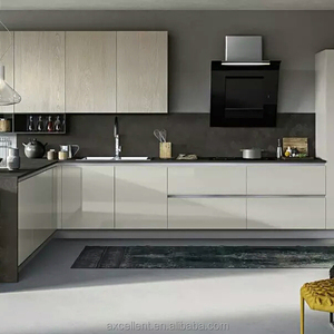 Modular Base Prefabricated Handel Black Color Pull Out <strong>Door</strong> Handle Concealed <strong>Cupboard</strong> <strong>Kitchen</strong> Cabinet