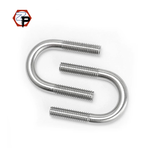 Din3570 U Loại Bu Lông Ống Kẹp Với Nut Tấm Thép Không Gỉ SS A2-70 A4-80 Hình Dạng U Bolt Fastener Nhà Sản Xuất - Product Image 1
