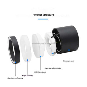 Moderno antideslumbrante Hotel <span class=keywords><strong>Spot</strong></span> Light Gx53 Downlight ajustable Lámpara LED de aluminio montada en superficie - Product Image 4