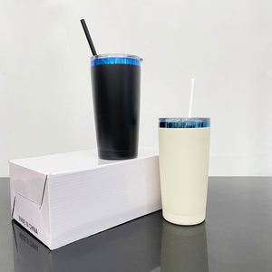 Vaso Térmico para Auto de 20 oz con Tapa Deslizante, Azul Plateado, para Bebidas Frías, Apto para Grabado Láser - Product Image 3