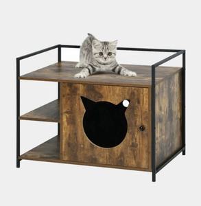 Meilleures ventes de maison de style intérieur pour chat Lit de maison de chat en bois confortable Cage pour chat à imprimé animal - Product Image 4