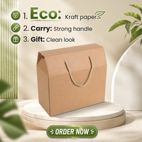 Großhandel: Verdickte, anpassbare, braune Wellpappschachtel mit Seilgriff und extra breitem Boden – Geschenkverpackungstasche aus Karton für