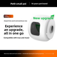 Toilette pour chat entièrement automatique intelligente Série MAX2 en PVC avec filtre à sable et design facile à nettoyer