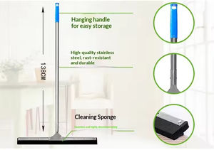 Grande raclette à eau, grattoir pour sol, éponge à vin, <span class=keywords><strong>balai</strong></span> pour salle de bain, vitre, grattoir multi-usages - Product Image 4
