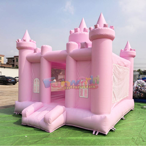 Outdoor party kids jumping wedding bouncer commercial bounce house inflatable royal pink castle - Product Image 2