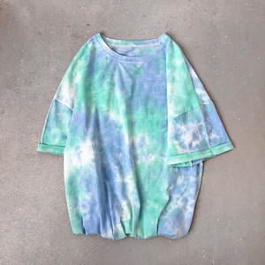 Camiseta de Manga Corta de Algodón Personalizada para Hombre 2021, Cuello Redondo, Estampado, Talla Grande, Tie Dye, Unisex - Product Image 6