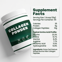 Poudre de peptides de collagène, protéines hydrolysées pour la beauté et l'éclaircissement de la peau, complément alimentaire pour adultes