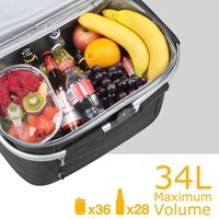 Sac isotherme pliable personnalisé pour l'extérieur, 34L, pour le stockage des aliments, sac de plage, sac à lunch, panier de pique-nique