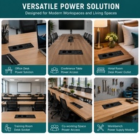 Multiple prise plate ultra-mince encastrée multiprise intégrée pour table de cuisine prise cachée pour le bureau