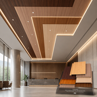 Plaques de plafond en alliage d'aluminium avec design à lattes clipsables, suspension linéaire pour la décoration intérieure