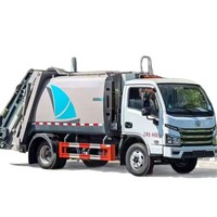 Camion de collecte des déchets municipaux SAIC Yuejin 65 m³ diesel, compacteur auto-chargeur et auto-déchargeur, 4x2 Euro 5, homologation bleue