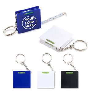 Llavero con Cinta Métrica Personalizada y Nivel de Burbuja, Mini Cinta Métrica Retráctil de 3 pies, Forma Cuadrada, Regalo - Product Image 6