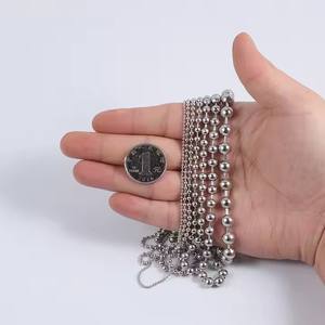 <span class=keywords><strong>Collier</strong></span> de boules de perles en acier inoxydable de taille multiple Chaîne d'étiquette de chien <span class=keywords><strong>militaire</strong></span> pour hommes femmes - Product Image 3