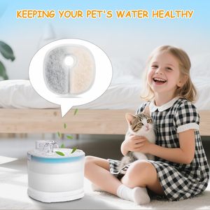 For 8-Pack Quick-Change Cartridge Portable Cyclone Water Tank Carbon Filters Purifier Coconut Cotton Pets Bowls <b>Feeders</b> - Product Image 2