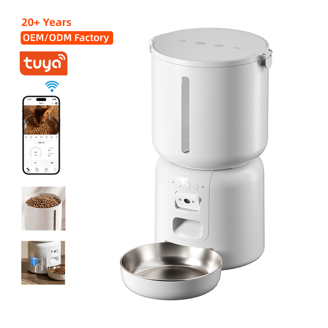 Factory Cat Dog 4L Feeder WiFi APP Remote Control Timed Smart Automatic Pet Feeder for Dogs Cats