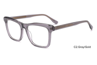 Vente en gros de montures de lunettes de vue carrées épaisses en acétate vintage