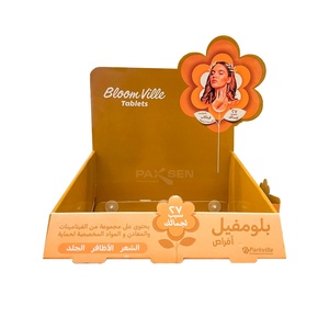 Custom Drug Store Point of Sale <b>Supplements</b> Tabletop Corrugated Cardboard Counter Display Stand for Medicine - Product Image 2