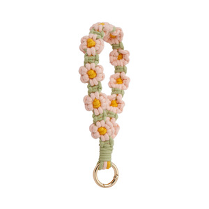 Llavero <span class=keywords><strong>de</strong></span> <span class=keywords><strong>Tela</strong></span> Tejido <span class=keywords><strong>a</strong></span> <span class=keywords><strong>Mano</strong></span> con Diseño <span class=keywords><strong>de</strong></span> Margaritas para Teléfono - Product Image 6