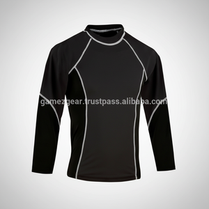 RashGuard de alta calidad con puntada de bloqueo plana blanca - Product Image 1