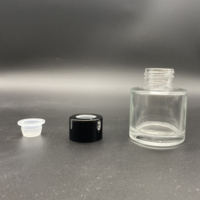 Flacon en verre vide transparent rond de 100 ml pour diffuseur de parfum à bâtonnets