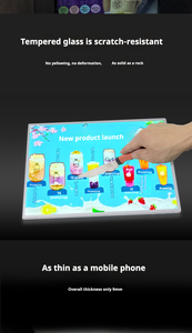 Boîte lumineuse LED en verre trempé de type tiroir, panneau <span class=keywords><strong>publicitaire</strong></span> lumineux, affiche/illustration/affichage de plats - Product Image 3