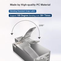 ZOERAX S21 1 lot = 100 pièces Connecteurs modulaires RJ45 blindés pour câble Ethernet FTP/STP rigide ou torsadé Connecteur RJ45 Cat6 traversant