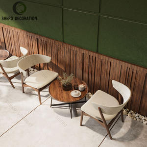 Ideas de Decoración Modernas para Cafeterías, Muebles de Madera Duraderos Personalizados para Cafeterías, Diseño de Barra de Café con Encimera de Mármol - Product Image 6