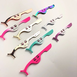 Pinzas de <span class=keywords><strong>Cejas</strong></span> de Acero Inoxidable <span class=keywords><strong>con</strong></span> Logotipo Personalizado, Extensión de Volumen, Punta Redondeada Ecológica para Uso Privado - Product Image 3
